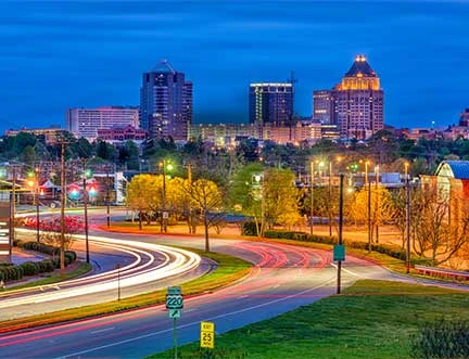 Greensboro, NC skyline