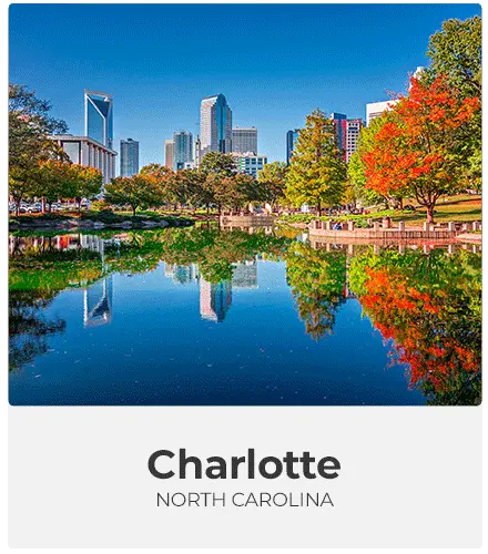 charlotte skyline in the fall